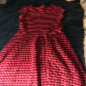 Pink and black dress